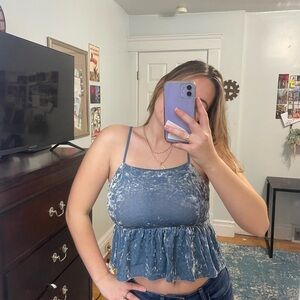 Blue Shimmery Women's Top